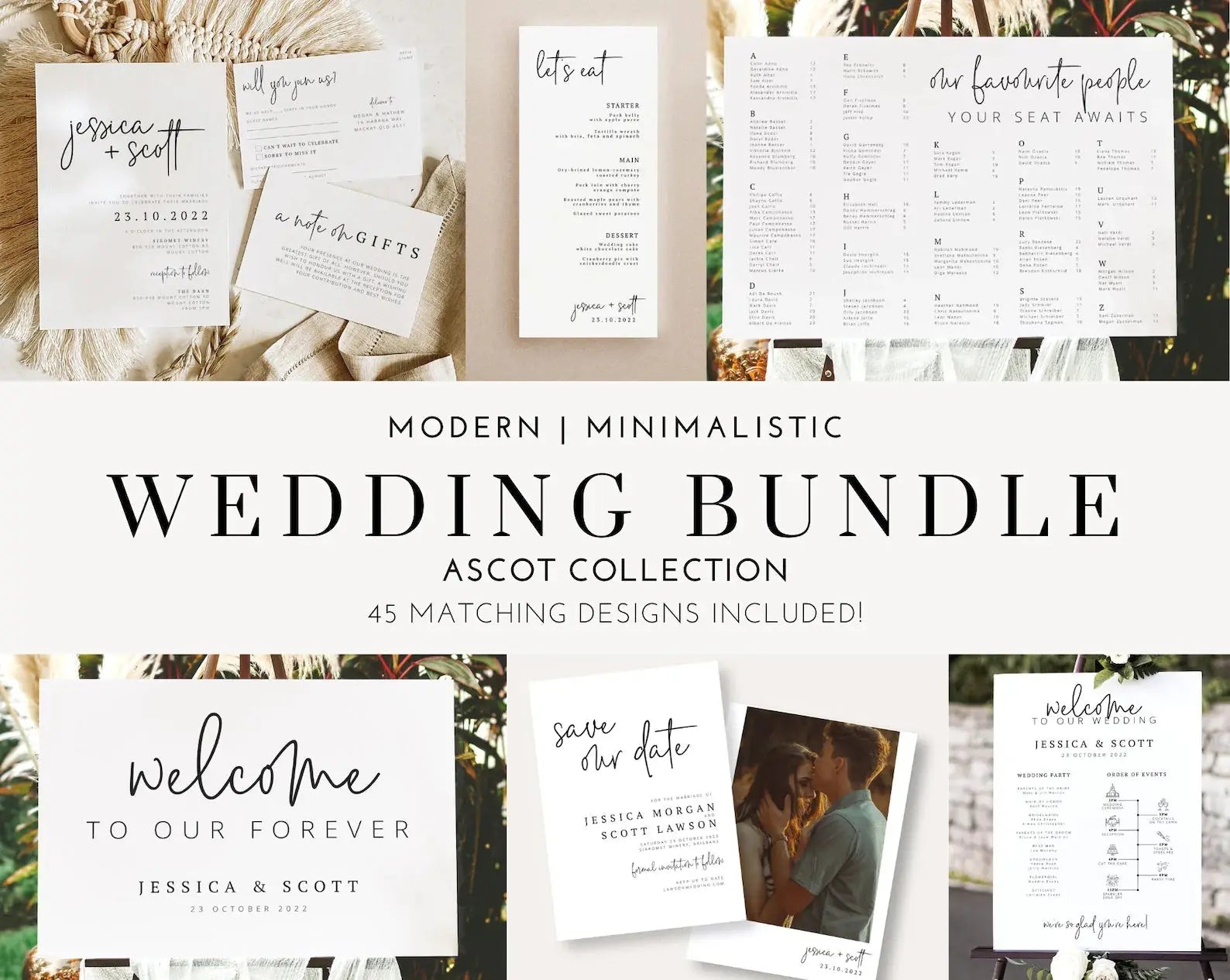 Ascot Wedding Bundle .Wedding Bundle .The Sundae Creative