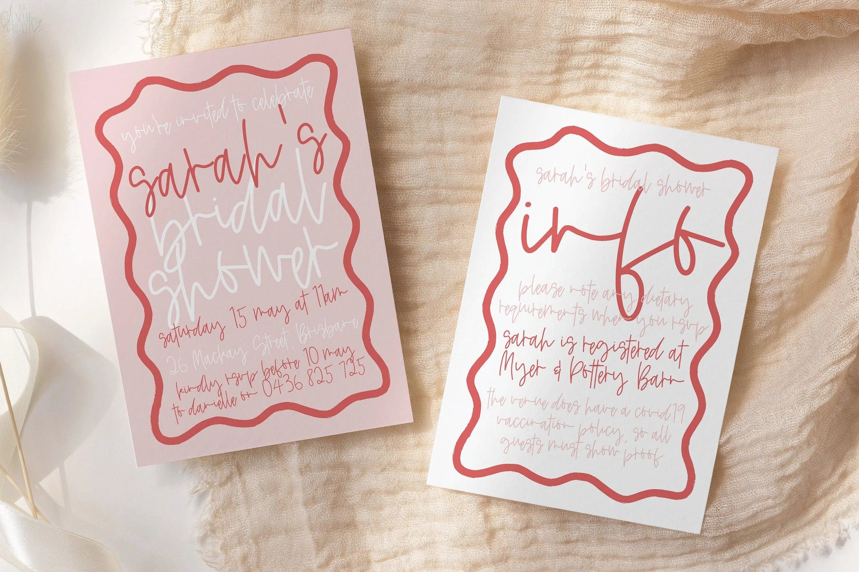 Bridal Shower Invitation Eleni .Bridal Shower Invitation .The Sundae Creative