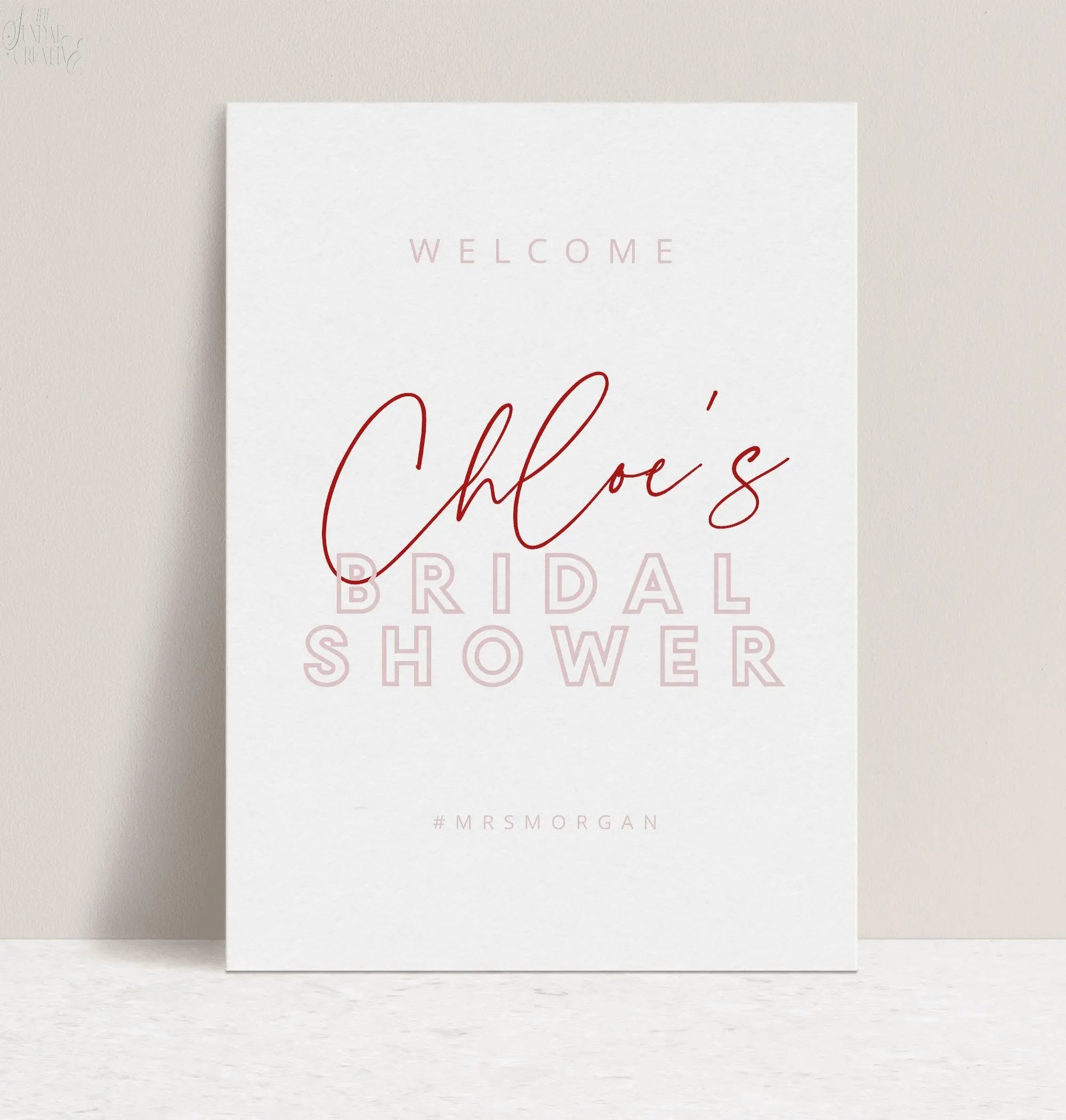 Bridal Shower Welcome Sign Brody .Bridal Shower Welcome Sign .The Sundae Creative