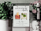 Bribie Signature Drinks Sign .Wedding Drinks Menu .The Sundae Creative