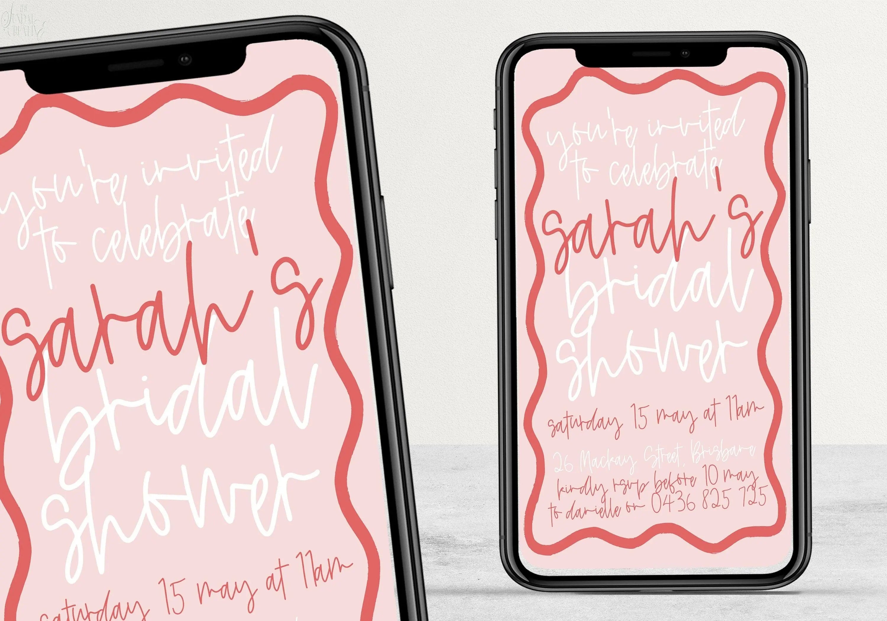 SMS Bridal Shower Invitation Eleni .Bridal Shower Invitation .The Sundae Creative