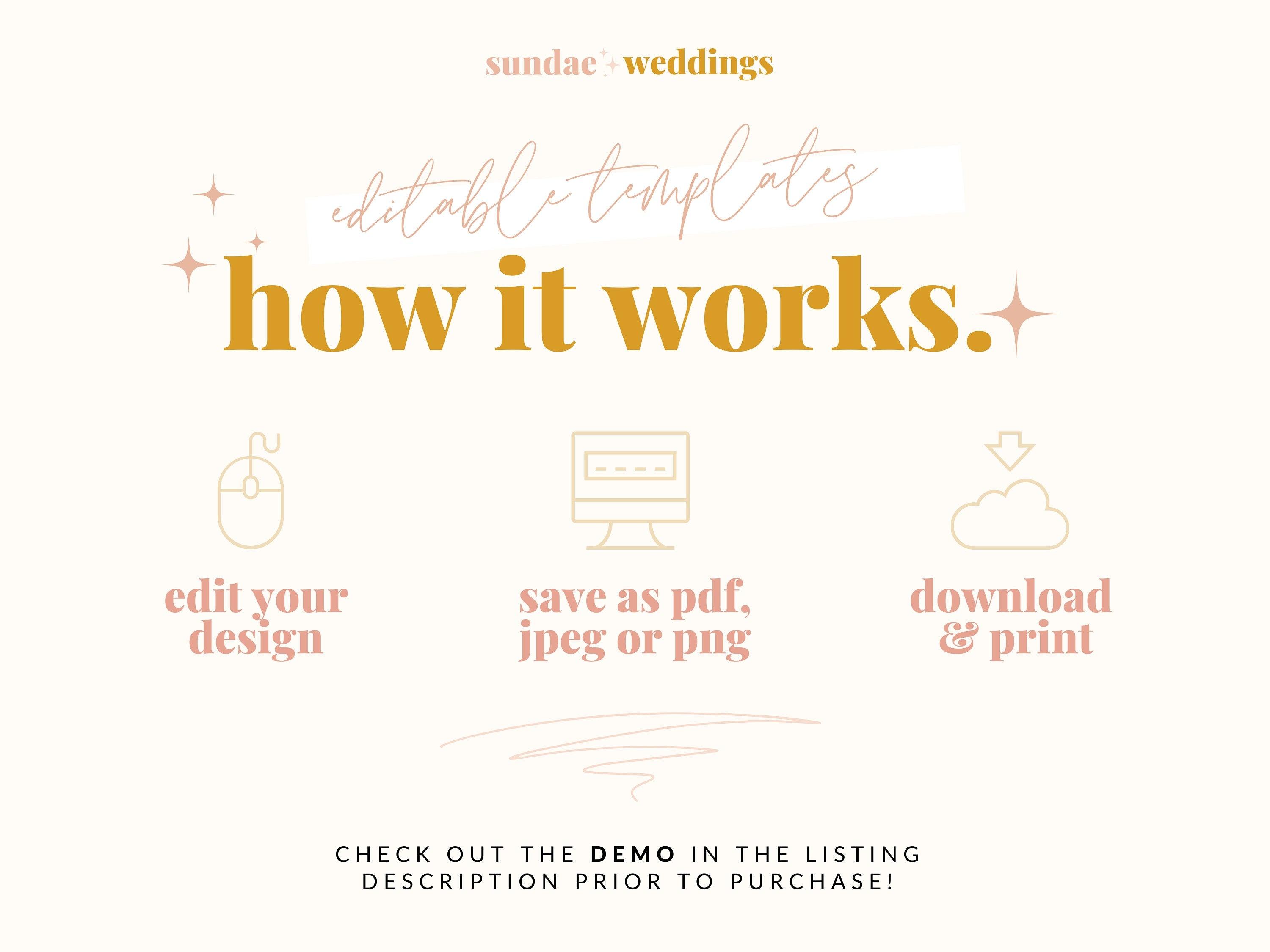 SMS Bridesmaid Info Card Ella - THE SUNDAE CREATIVE