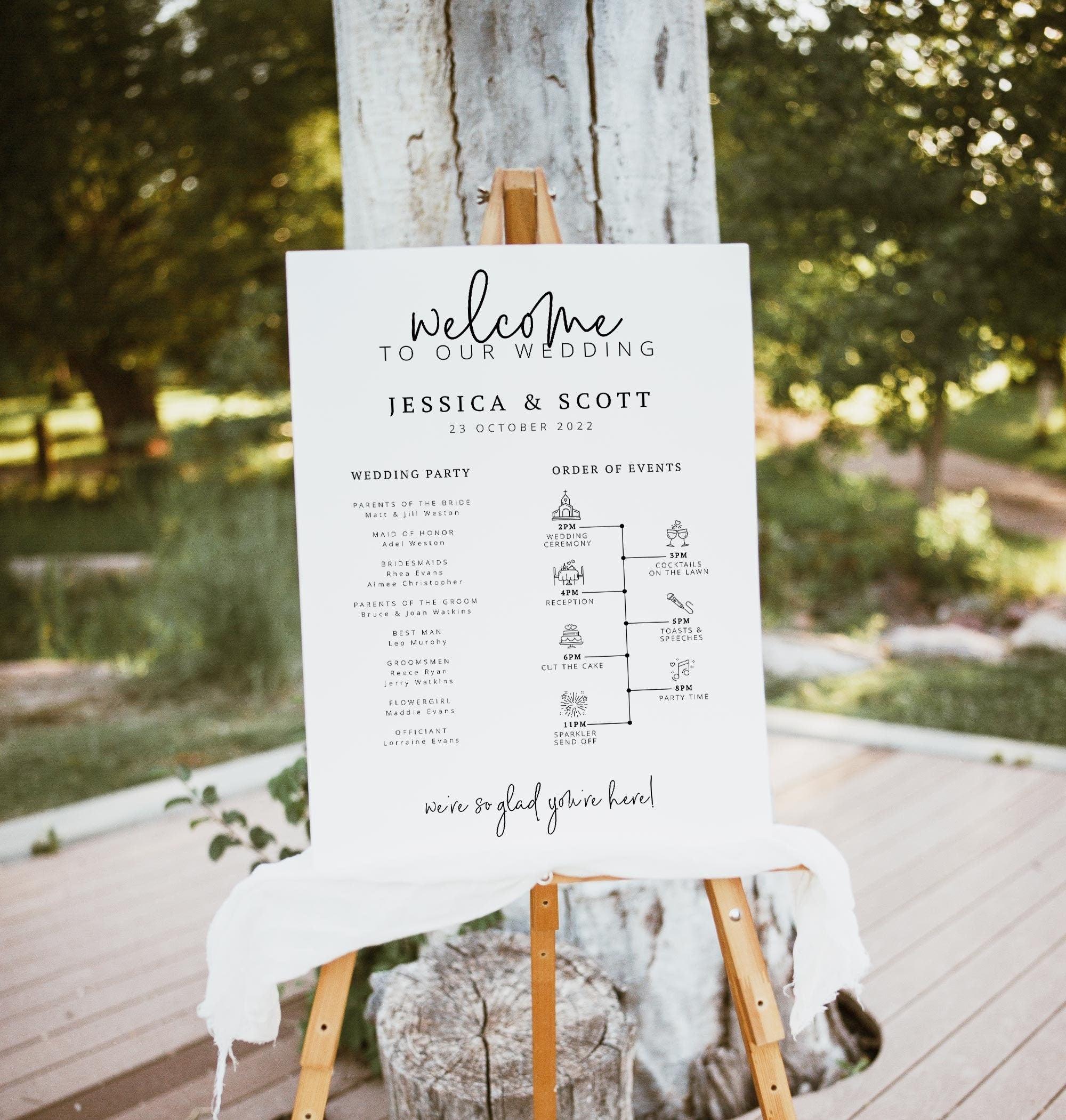 Wedding Welcome Sign Ascot - THE SUNDAE CREATIVE