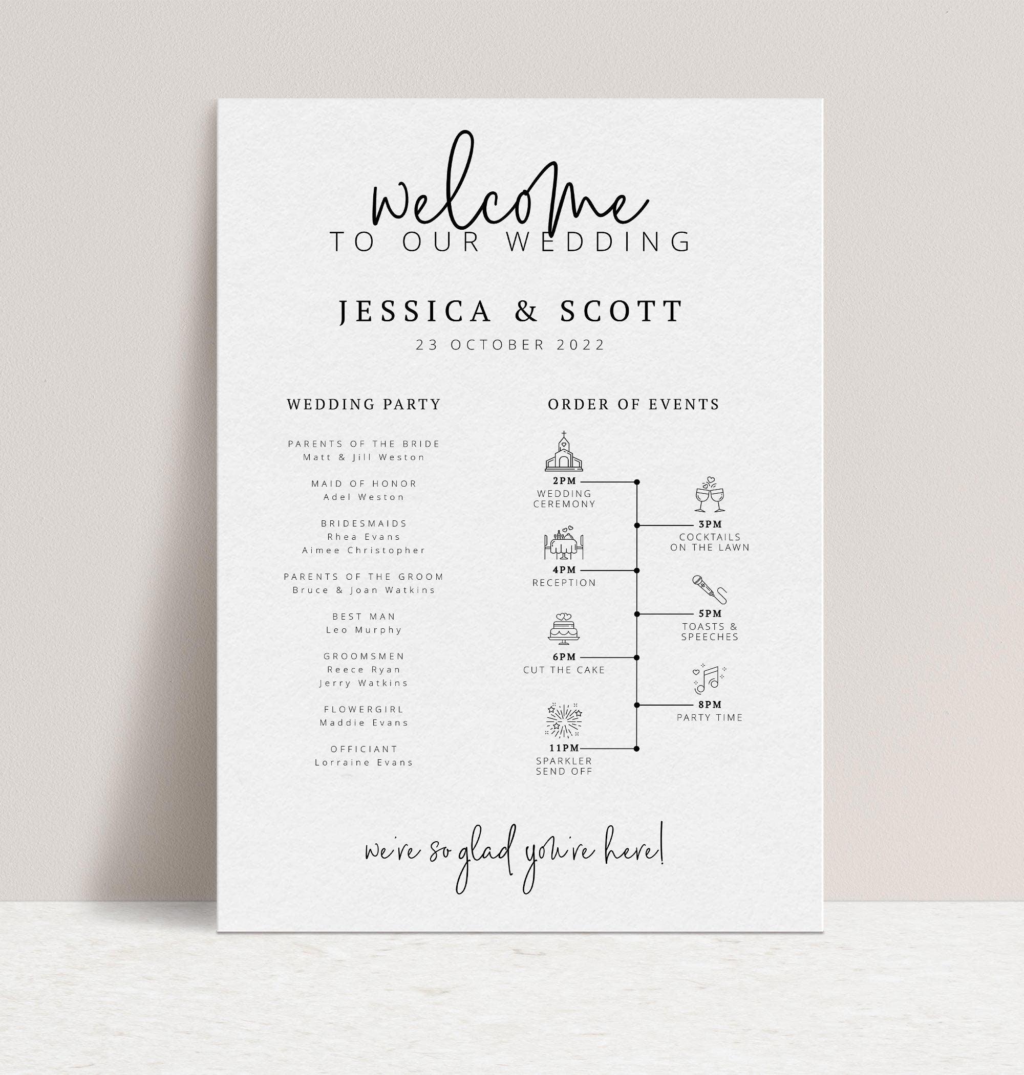 Wedding Welcome Sign Ascot - THE SUNDAE CREATIVE