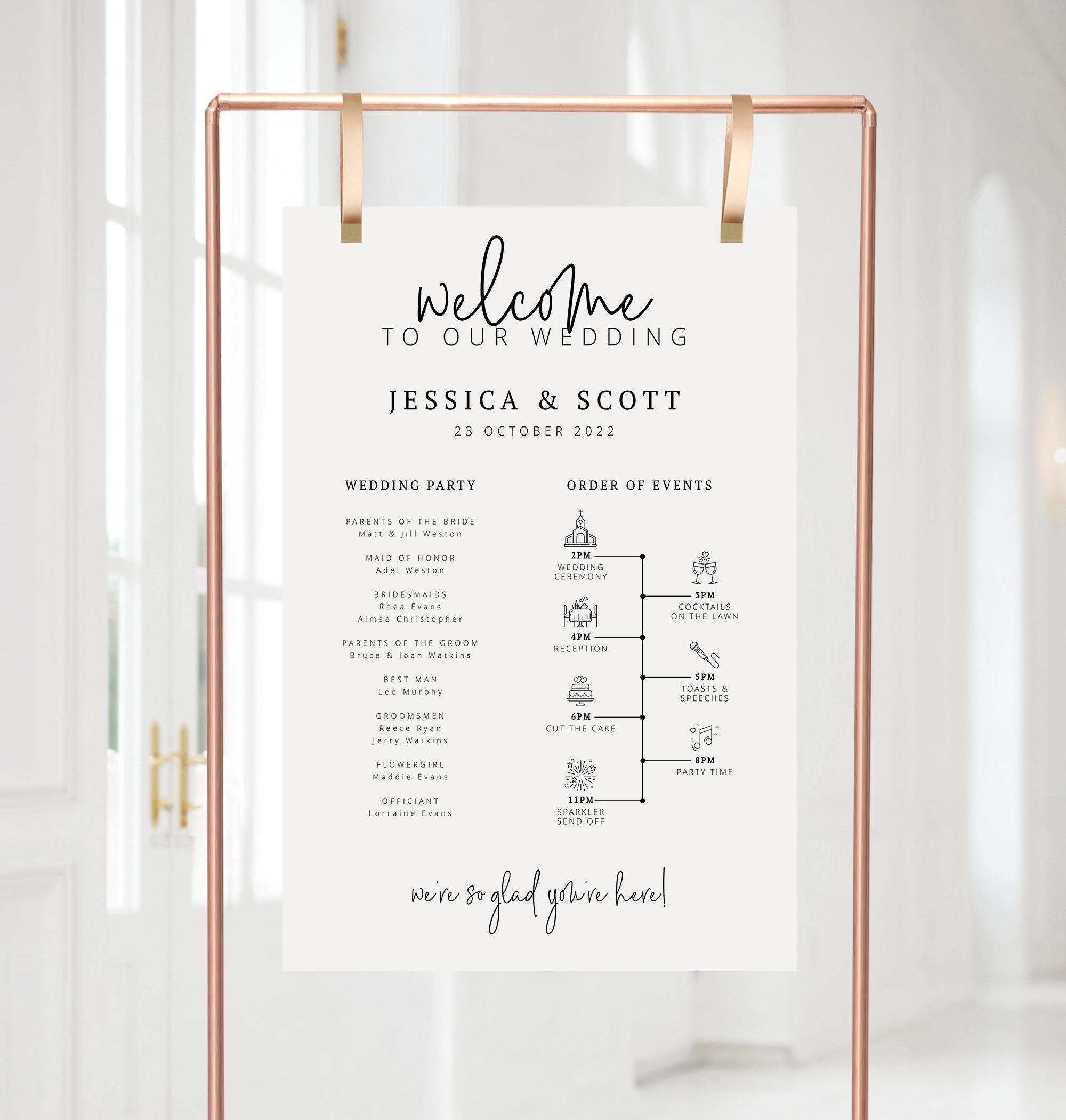 Wedding Welcome Sign Ascot - THE SUNDAE CREATIVE