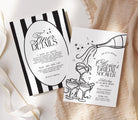 NOIR Whimsical Bridal Shower Invitation Template | Instant Download | Editable Modern Hens Bridal Invitation | Bridal Invite templett