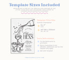 NOIR Editable Hens Invited Template | Instant Download | Editable Modern Hens Weekend Invitation | Birthday Invite templett