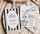 NOIR Hens Party Invitation Template | Instant Download | Editable Modern Hens Weekend Invitation | Birthday Invite templett