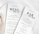 BRIBIE Editable Wedding Menu Template, Minimal Menu Card Border, Printable Party Menu Template, Simple Menu Wedding Templett