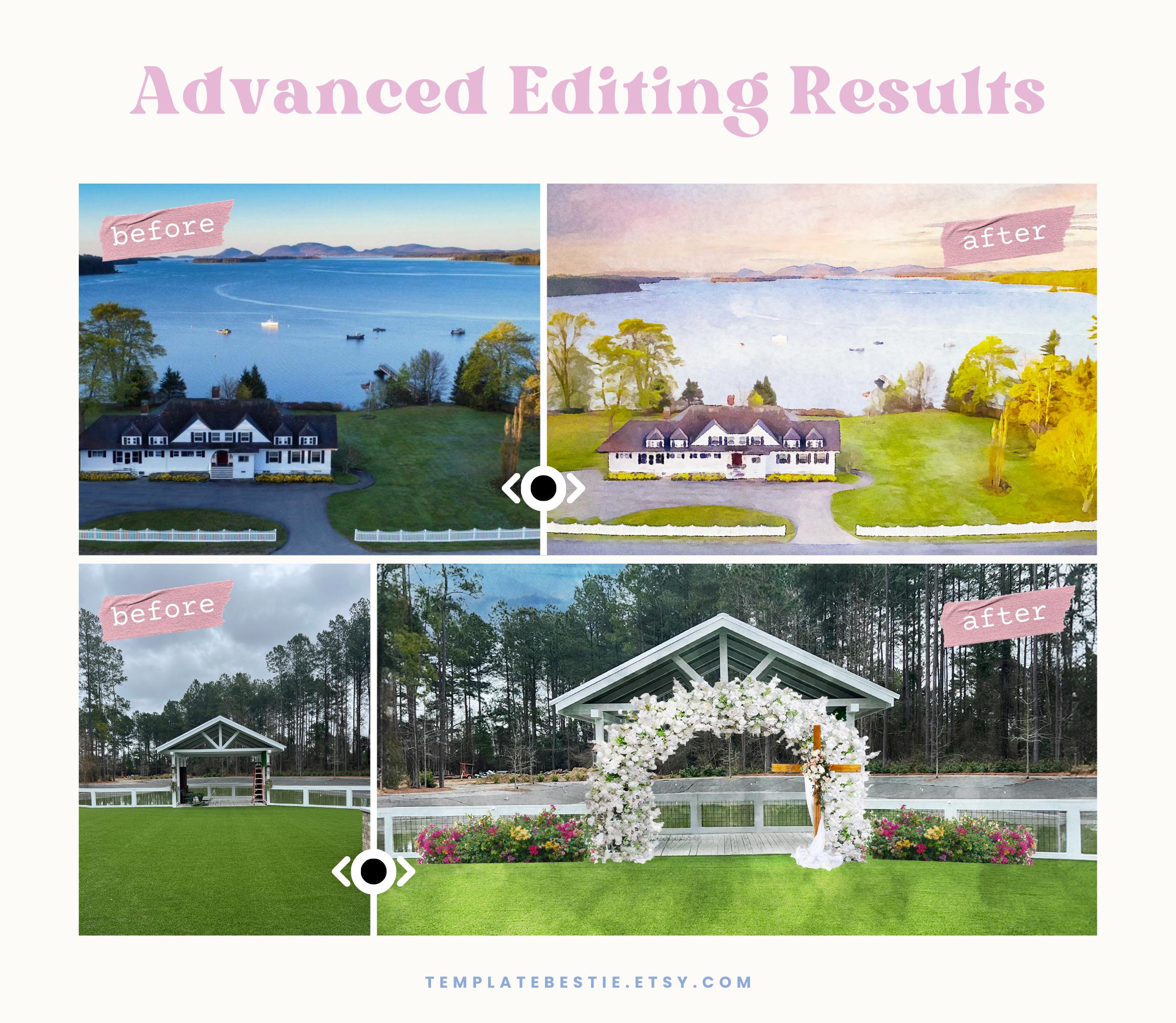 ADD ON - Intensive Image Editing Request, Major Editing for Custom Digital Watercolour Wedding Venue Illustration