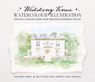 ADD ON - Intensive Image Editing Request, Major Editing for Custom Digital Watercolour Wedding Venue Illustration