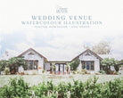 Venue Illustration | Custom Watercolor Wedding Venue Gift, Digital Download Art, PNG & JPEG Format, Unique Wedding Keepsake