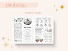 Folded Newspaper Wedding Program .Newspaper Program .The Sundae Creative