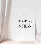 Minimalist Wedding Welcome Sign - Bribie - The Sundae Creative