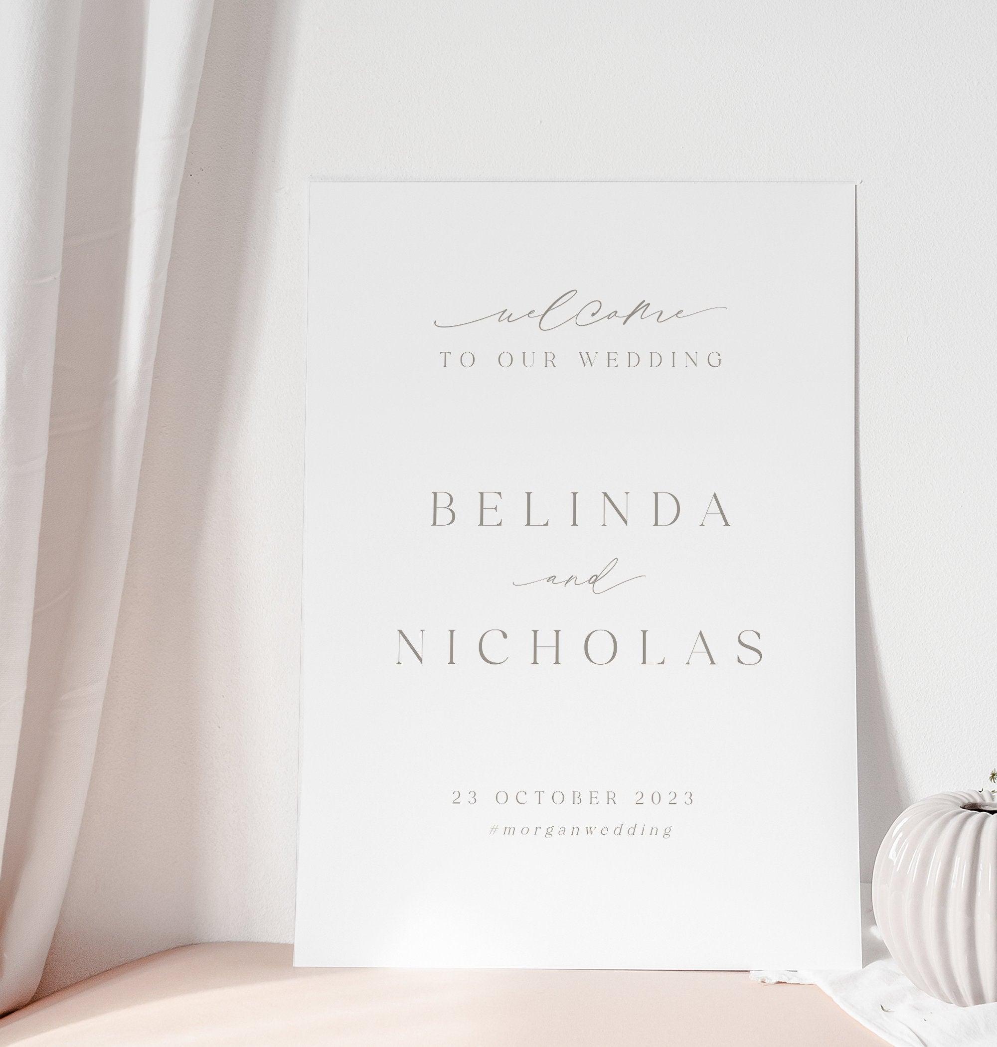 Elegant Wedding Welcome Sign - Haze - The Sundae Creative