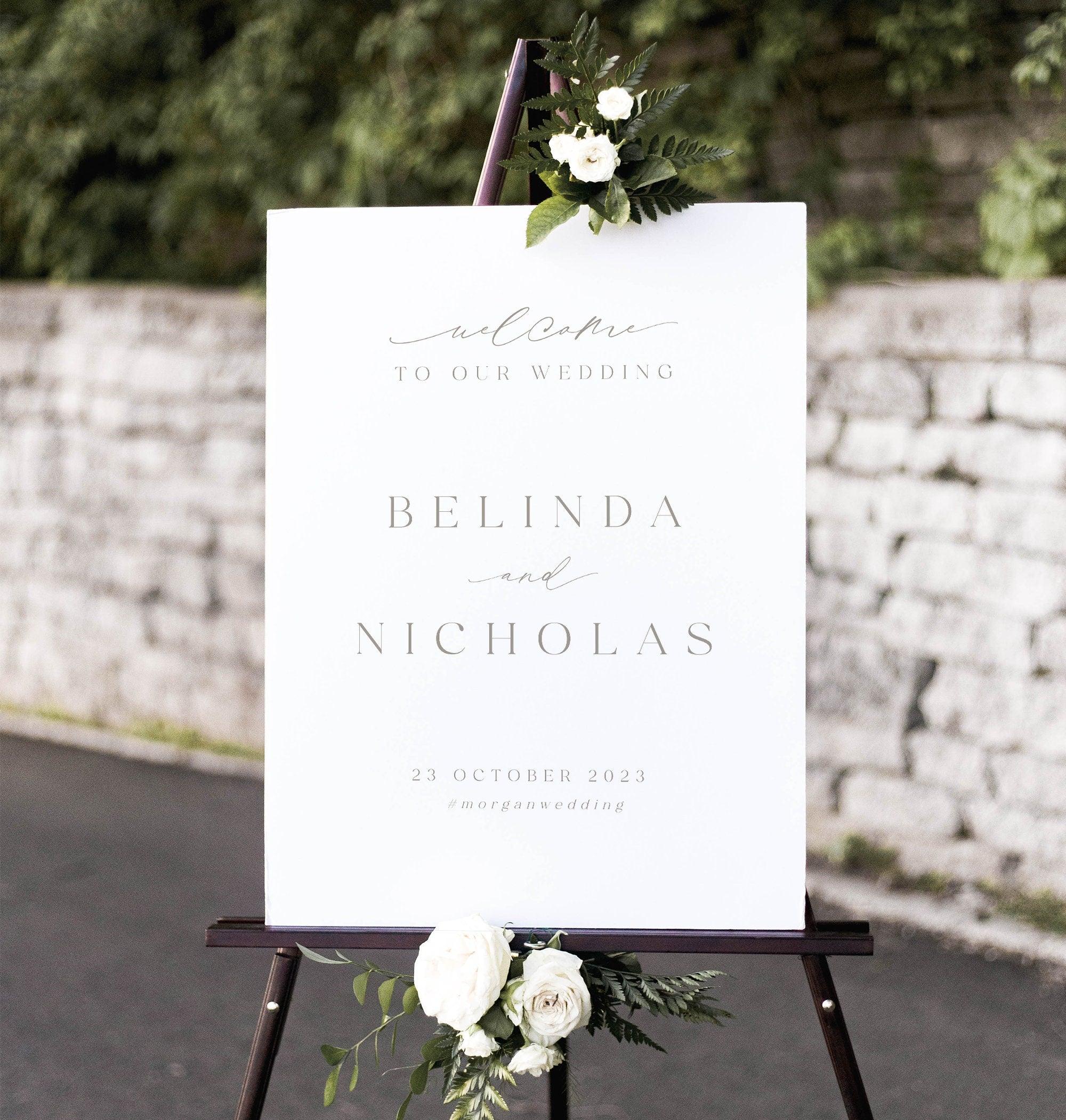 Elegant Wedding Welcome Sign - Haze - The Sundae Creative