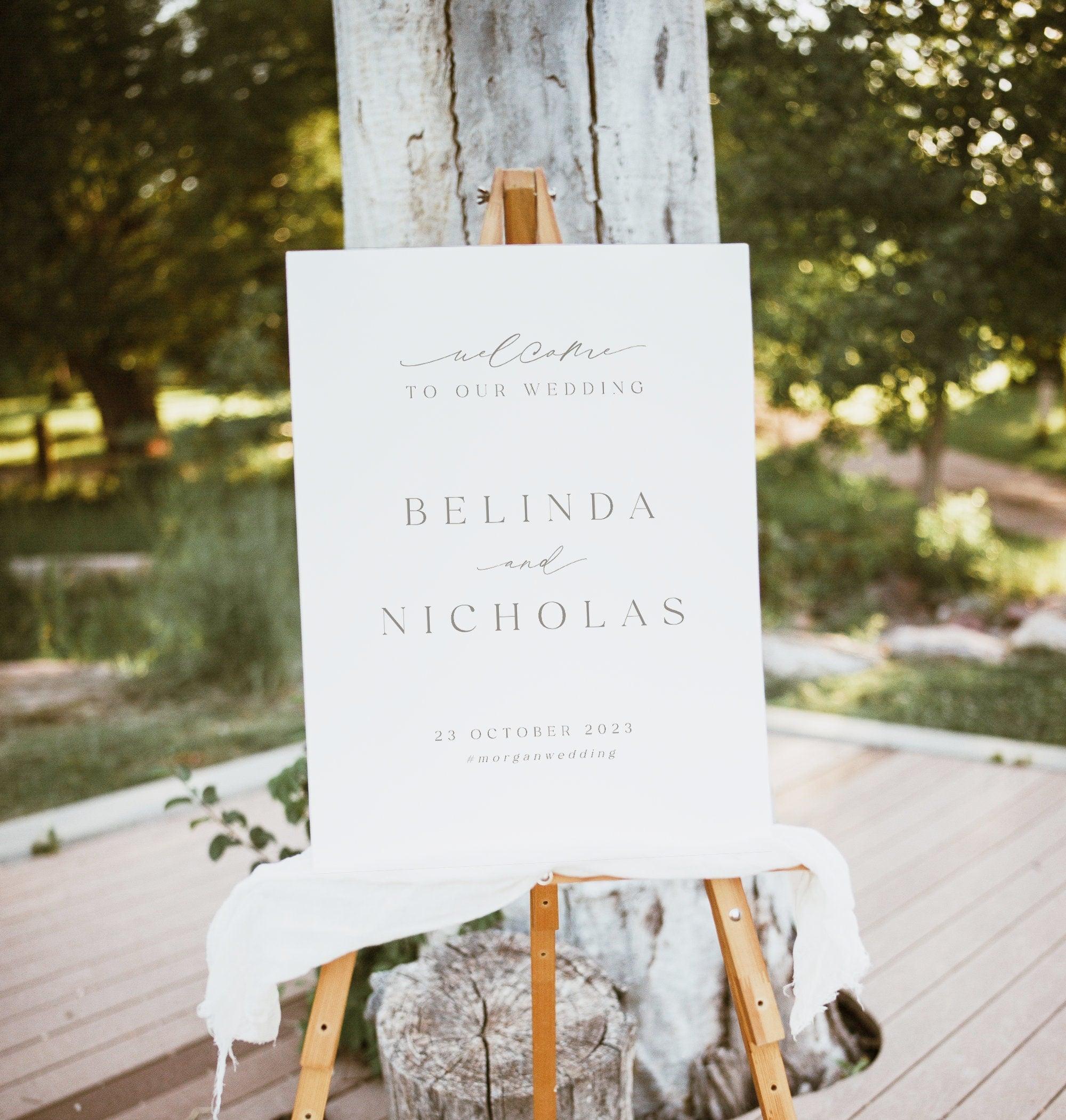 Elegant Wedding Welcome Sign - Haze - The Sundae Creative