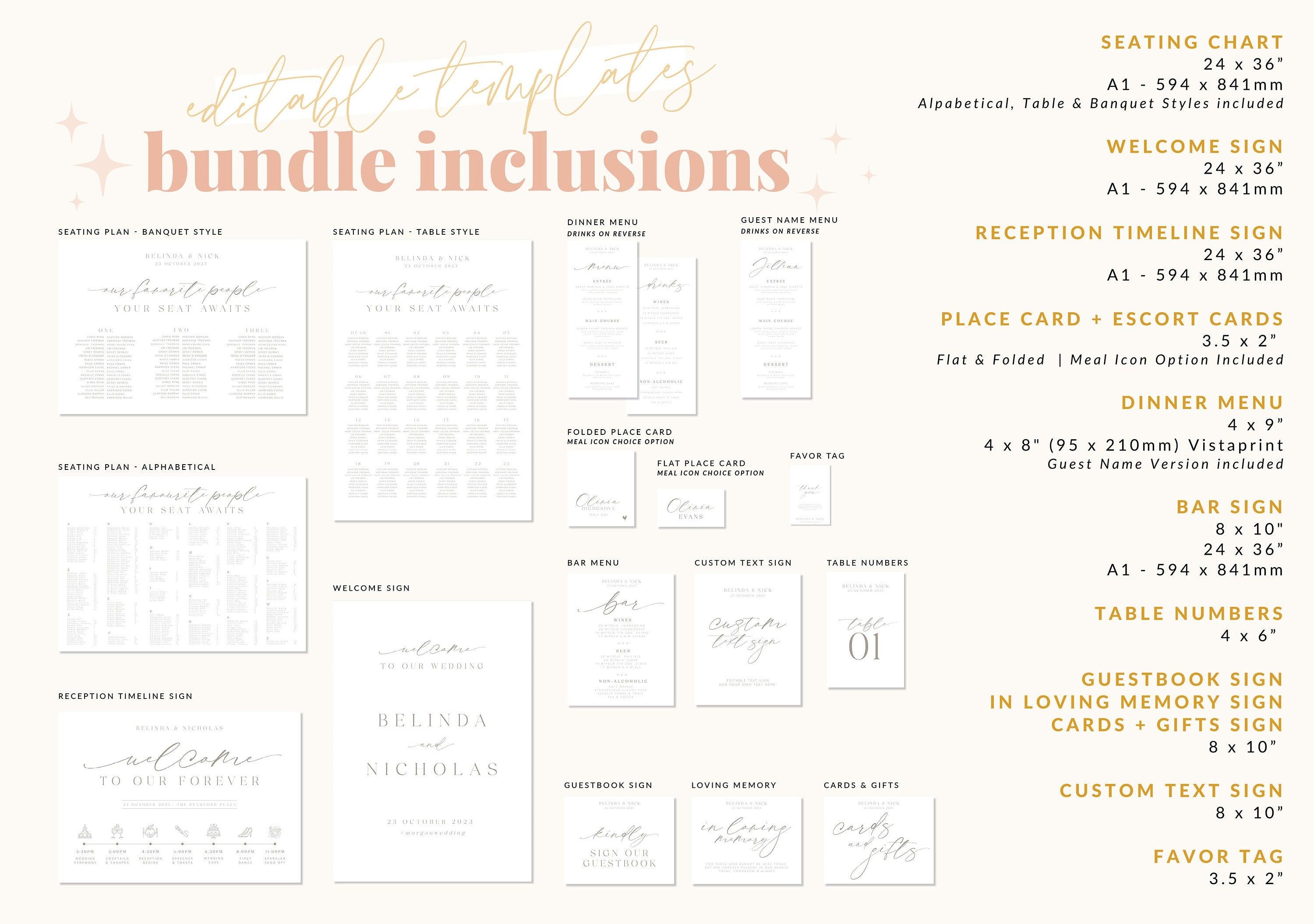 Wedding Reception Bundle - Haze - The Sundae Creative