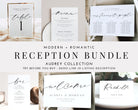 AUDREY Elegant Wedding Reception Bundle, Printable Wedding Signage, Seating Plan Welcome Sign, Instant Download Editable TEMPLETT