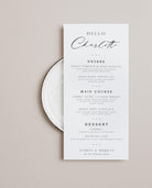 Wedding Menu - Audrey - The Sundae Creative