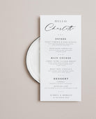 Guest Wedding Menu - Audrey - The Sundae Creative