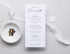 Guest Wedding Menu - Audrey - The Sundae Creative