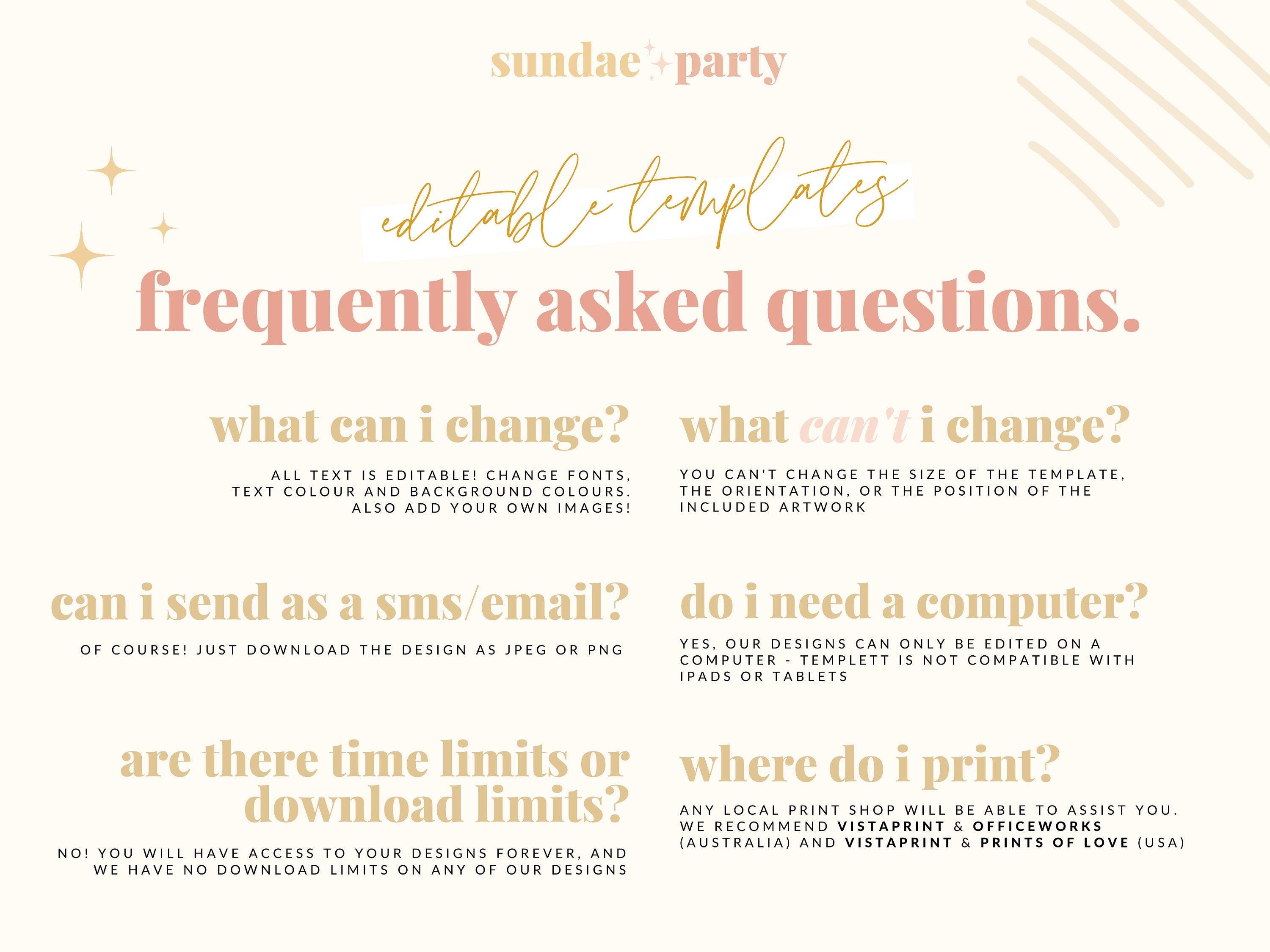 SONNY Editable Hens Party Invitation - The Sundae Creative