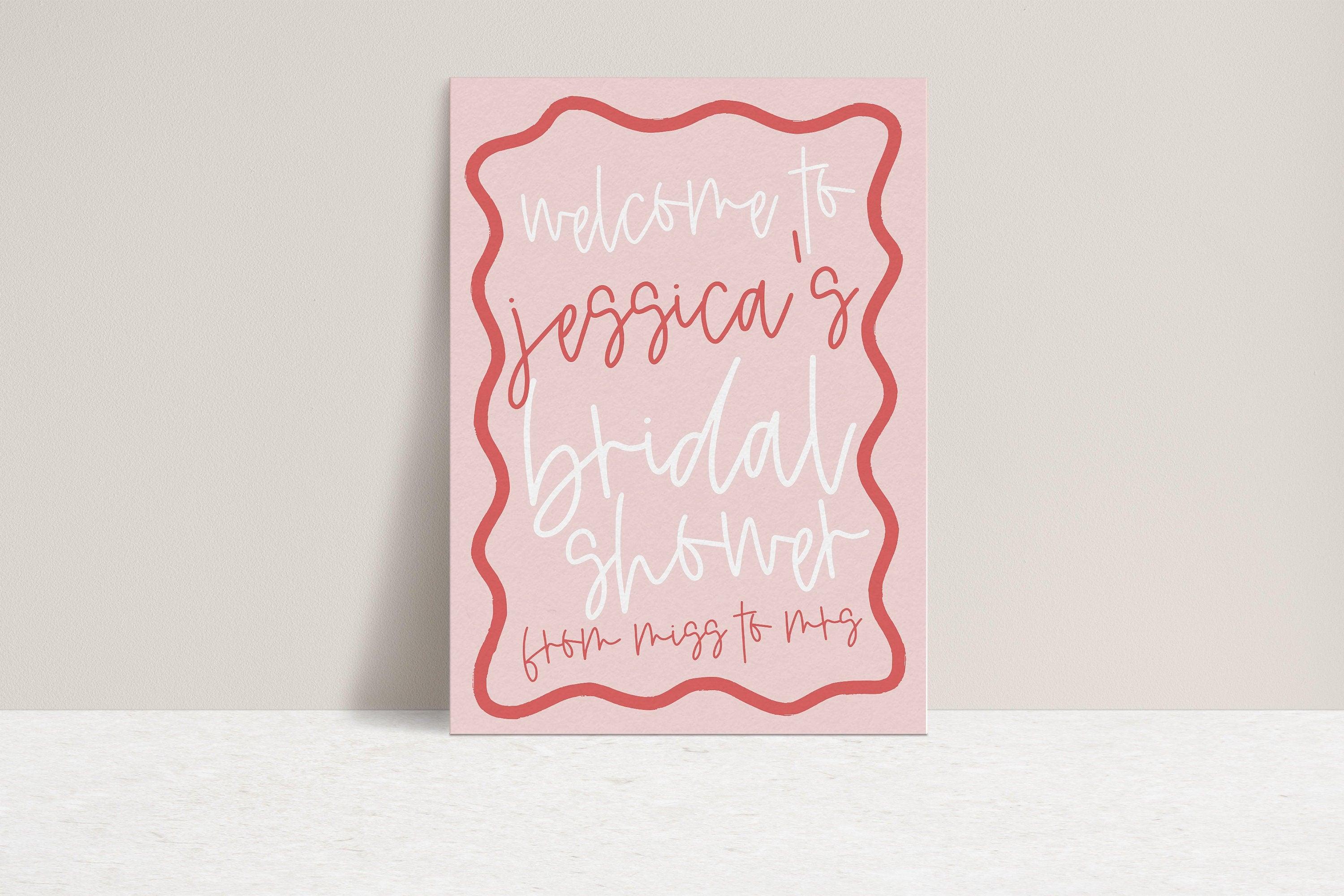 Bridal Shower Welcome Sign - Eleni - The Sundae Creative