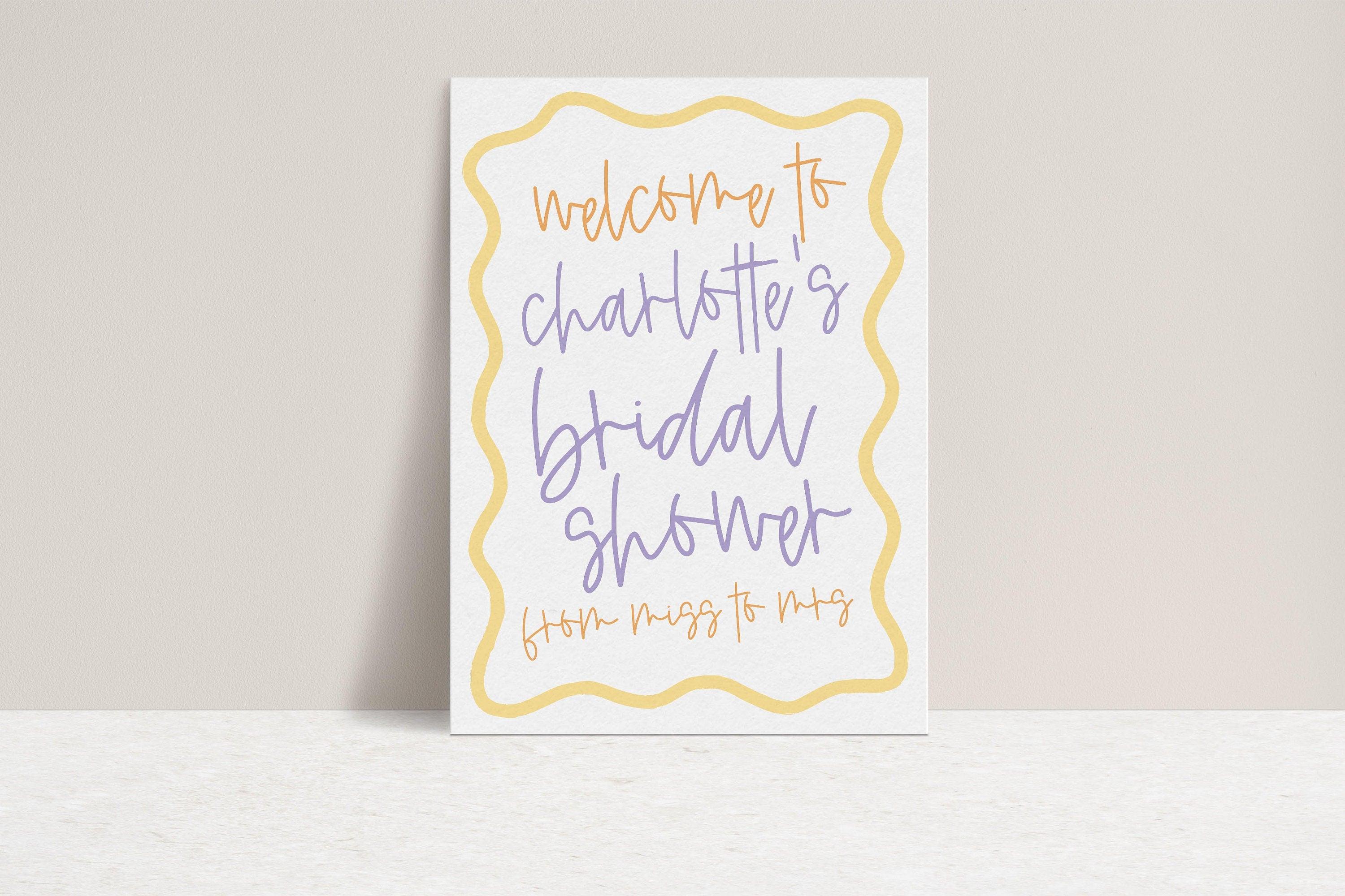 Bridal Shower Welcome Sign - Eleni - The Sundae Creative