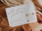 Boho Wedding QR RSVP Card - Bellmere - The Sundae Creative