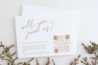 Boho Wedding QR RSVP Card - Bellmere - The Sundae Creative