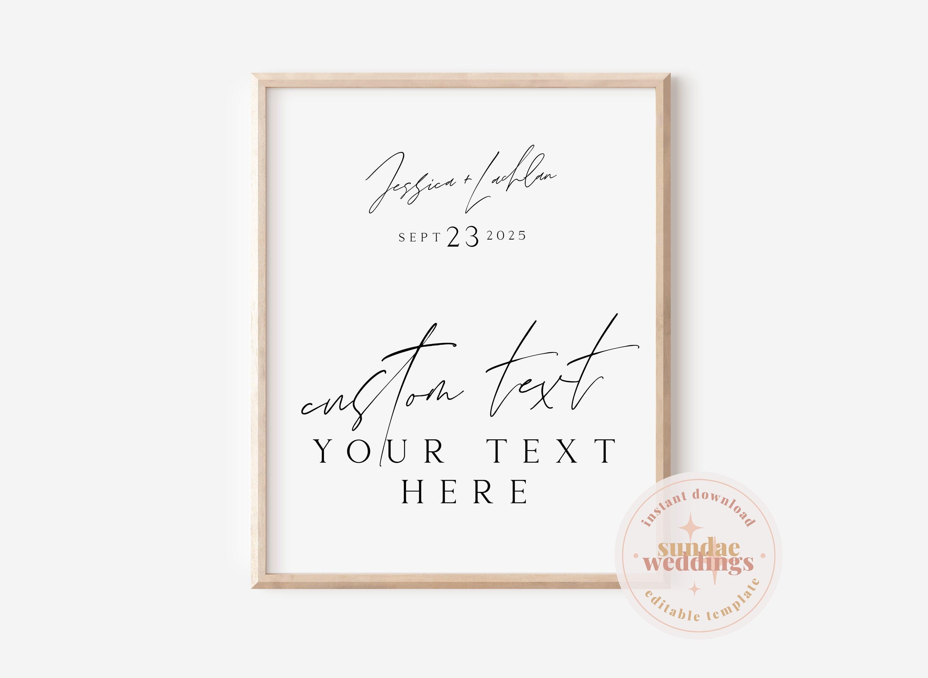 Athens Custom Text Sign Template - The Sundae Creative