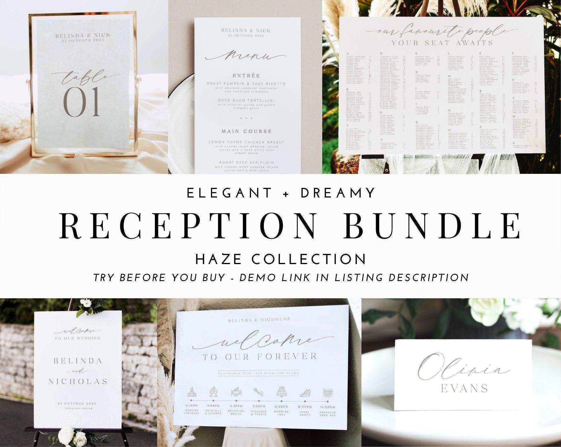 Wedding Reception Bundle - Haze - The Sundae Creative