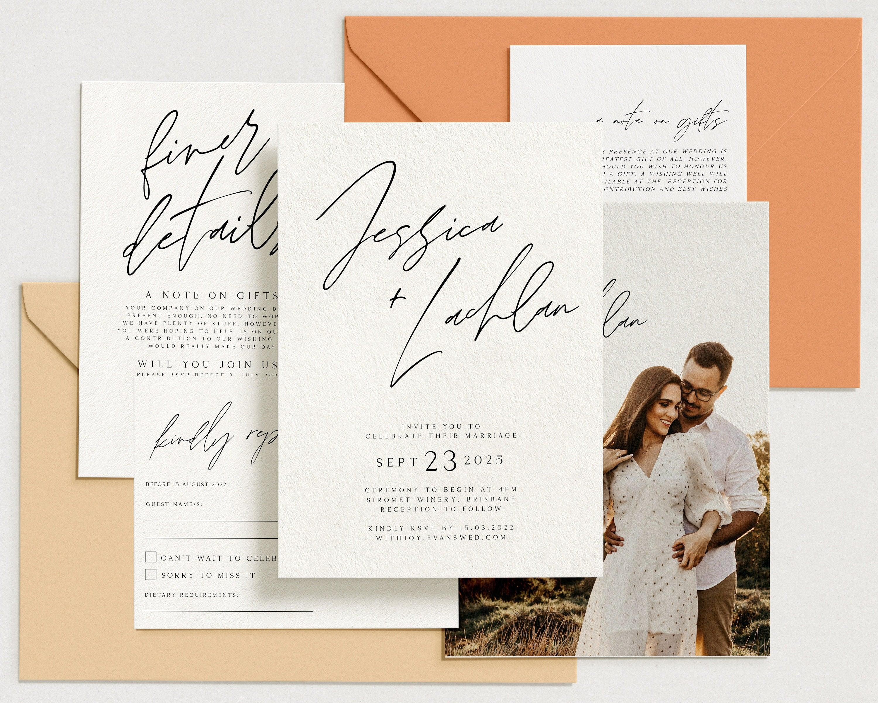 Athens Invitation Suite Template .Wedding Invitation .The Sundae Creative