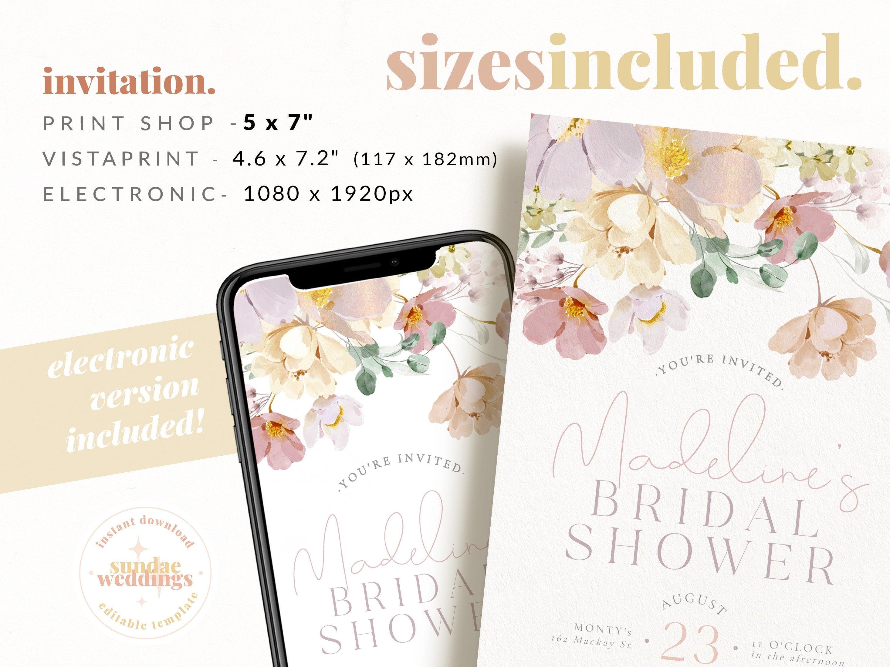 SMS Bridal Shower Invitation Ruby .Bridal Shower Invitation .The Sundae Creative