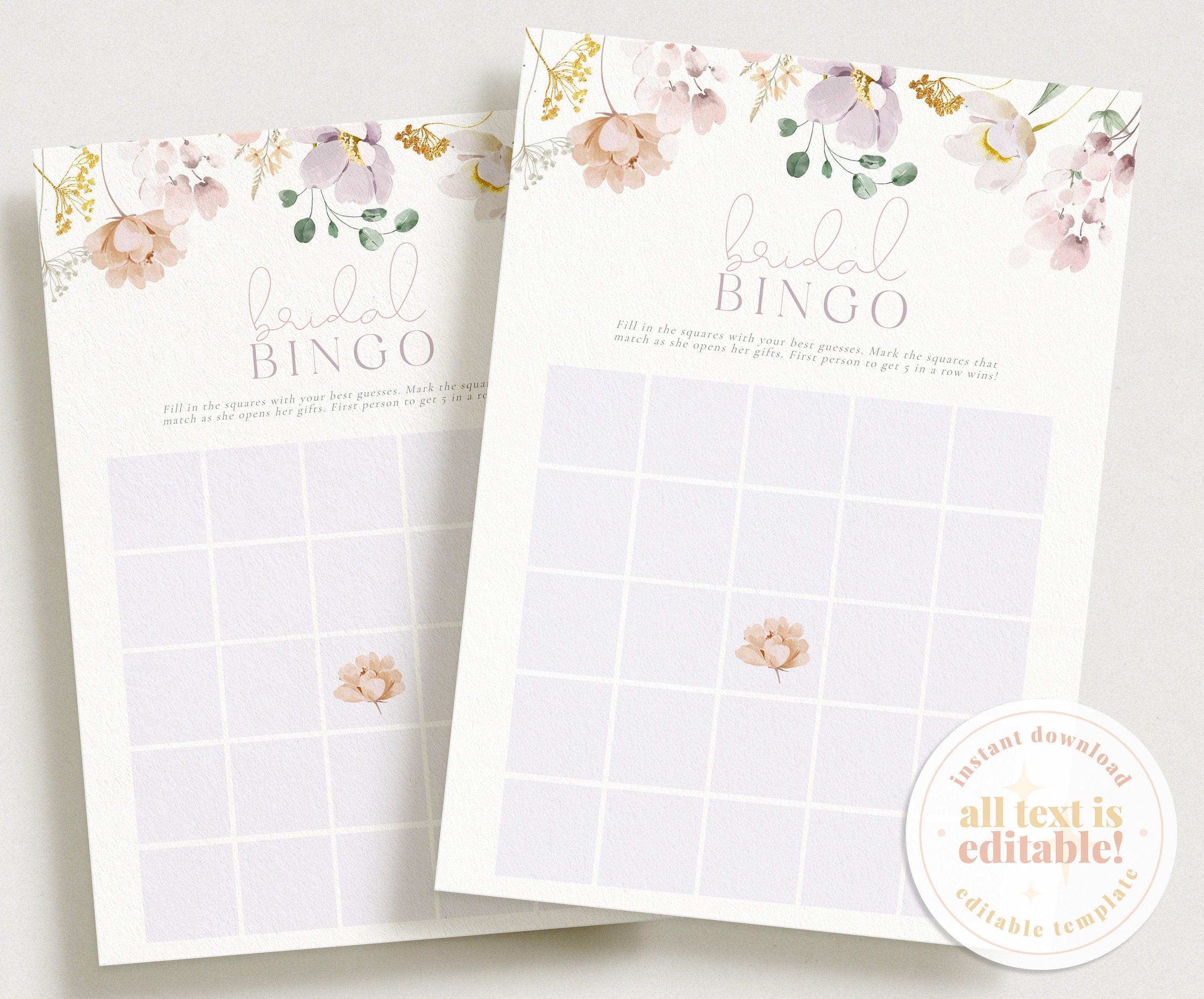 Bridal Bingo Game - Ruby - The Sundae Creative