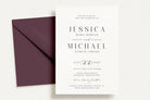 ROYAL Modern Wedding Invitation Template, Printable Classic Simple Wedding Invite, Instant Download Templett Digital