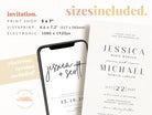 ROYAL Modern Wedding Invitation Template, Printable Classic Simple Wedding Invite, Instant Download Templett Digital