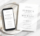 Royal Digital Wedding Invitation .Digital Wedding Invitation .The Sundae Creative