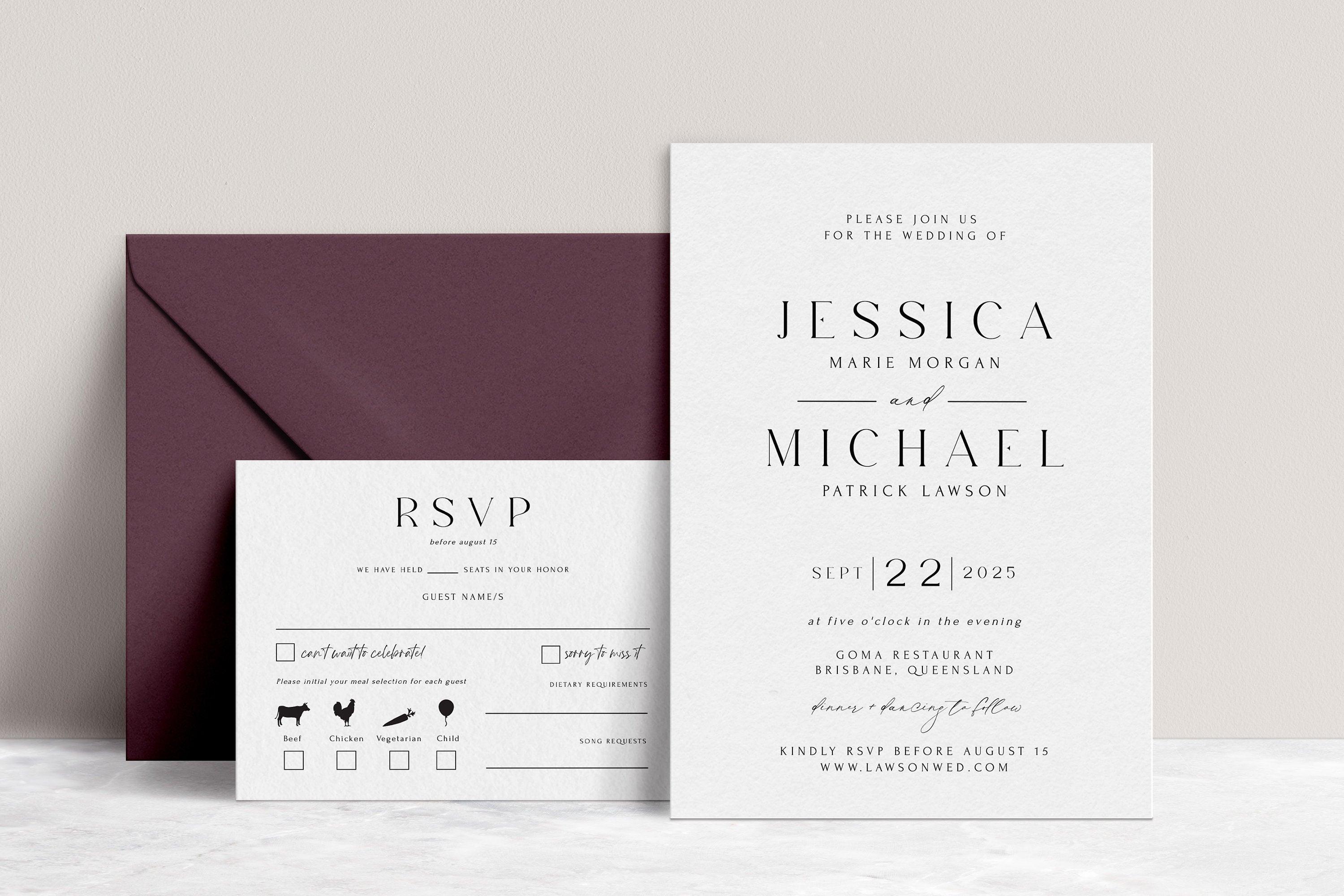 Royal Wedding Invitation Set .Wedding Invitation .The Sundae Creative