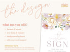 Baby Shower Custom Text Sign Template - Ruby - The Sundae Creative