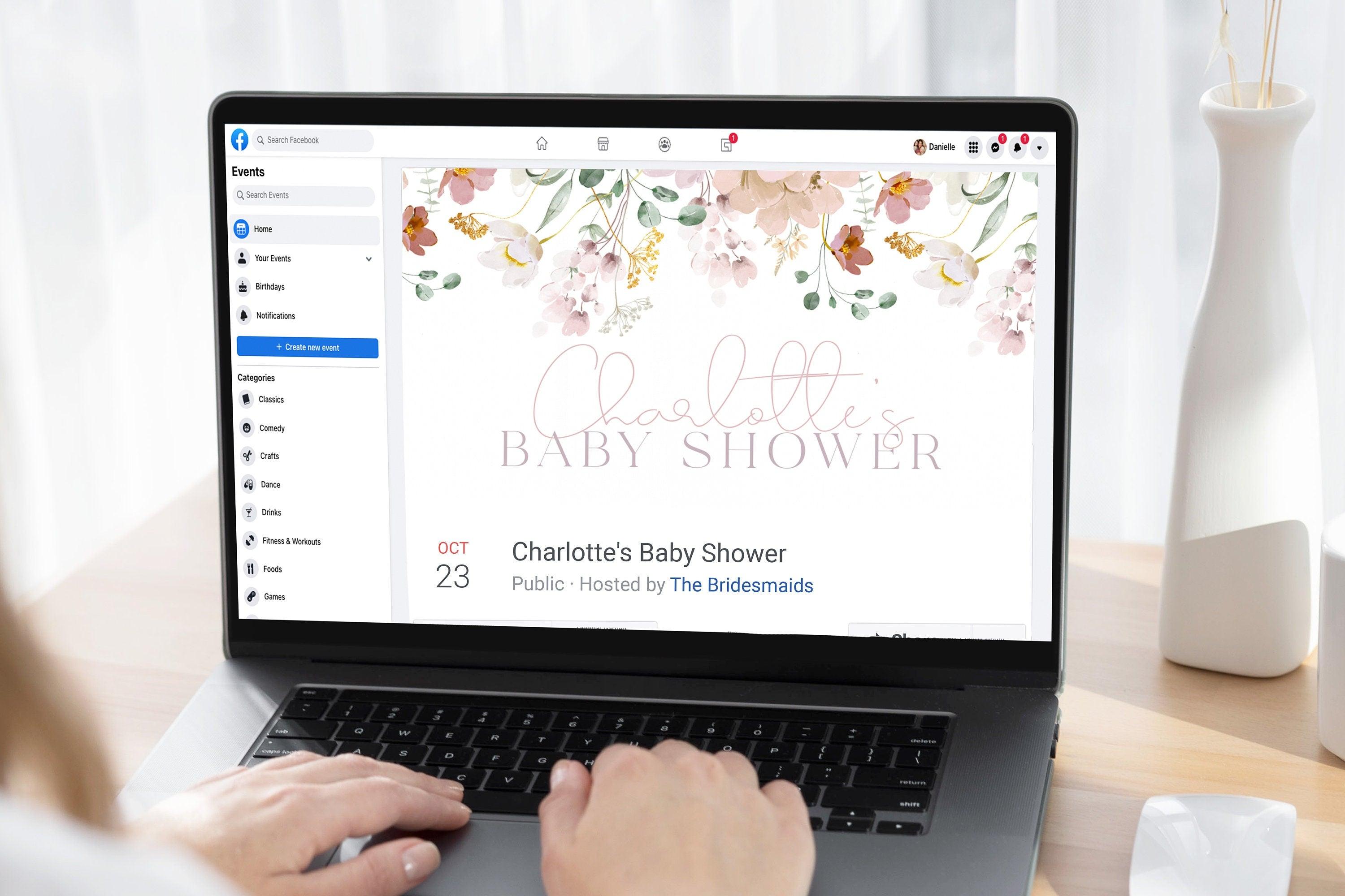 Baby Shower Facebook Banner - Ruby - The Sundae Creative