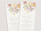 Floral Wedding Menu Template - Ruby - The Sundae Creative