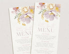 Floral Bridal Shower Menu Template - Ruby - The Sundae Creative
