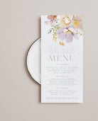 Floral Bridal Shower Menu Template - Ruby - The Sundae Creative