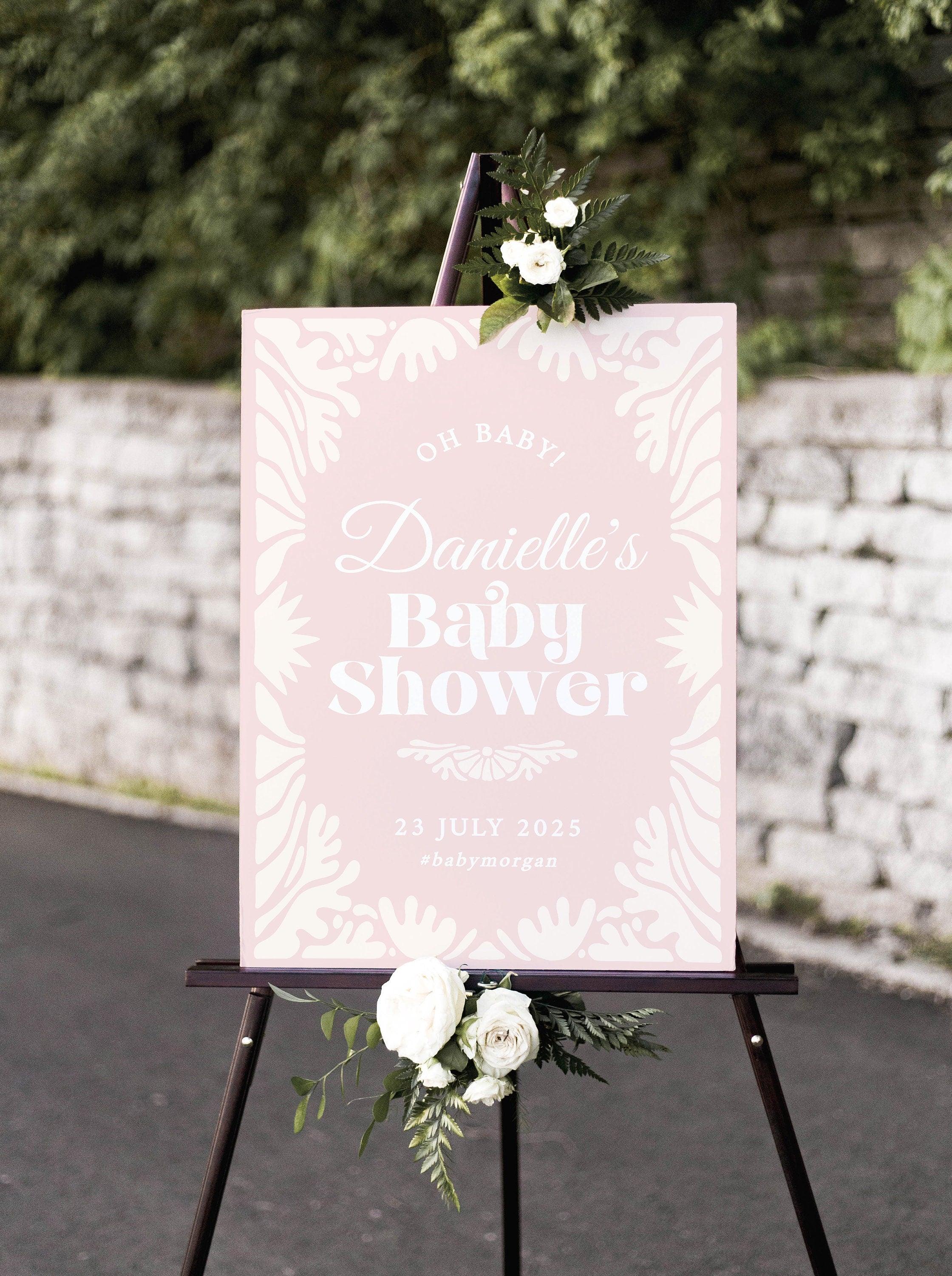 Art Deco Baby Shower Welcome Sign - Bessie - The Sundae Creative