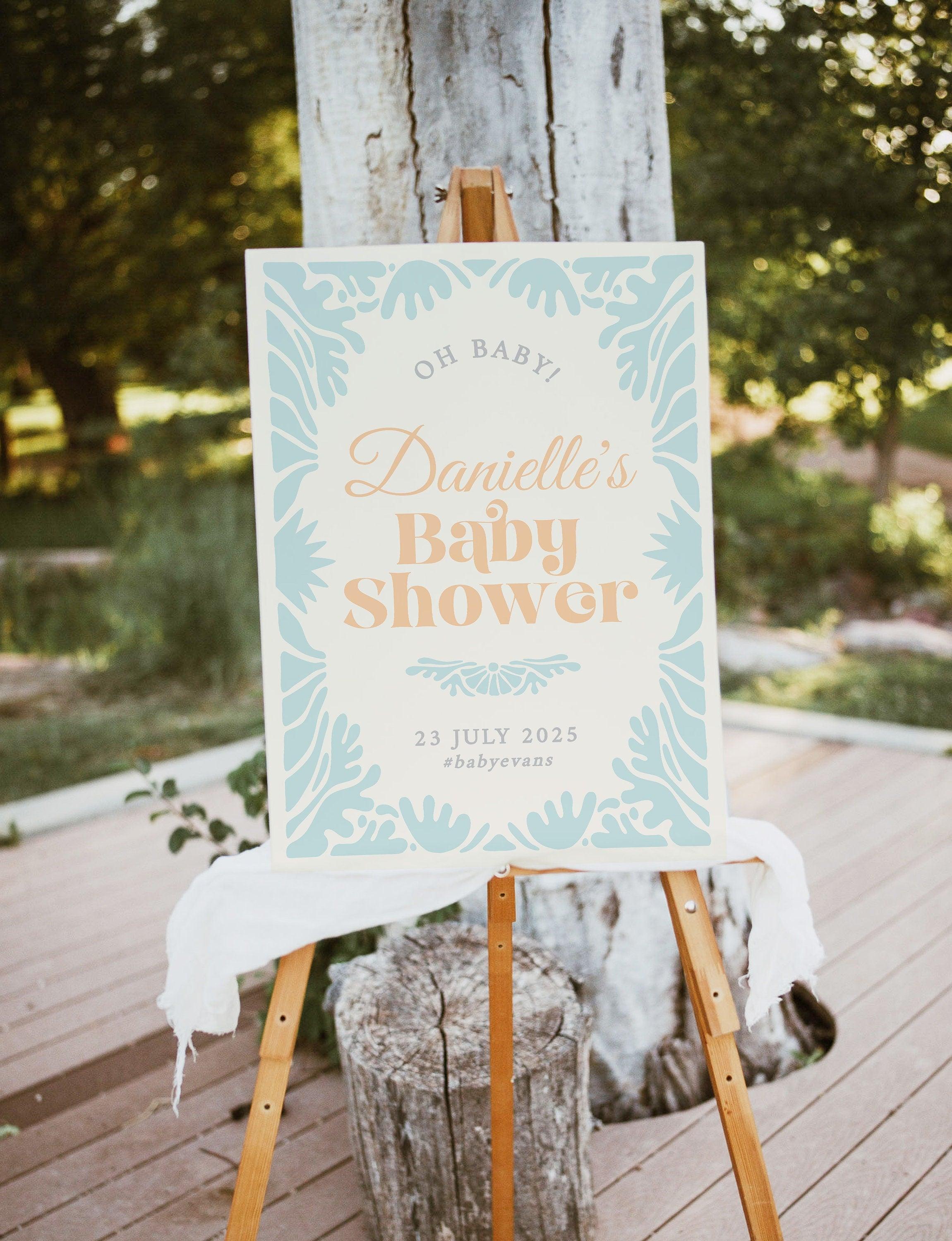 Art Deco Baby Shower Welcome Sign - Bessie - The Sundae Creative