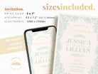 Bessie Wedding Invitation Template .Wedding Invitation .The Sundae Creative