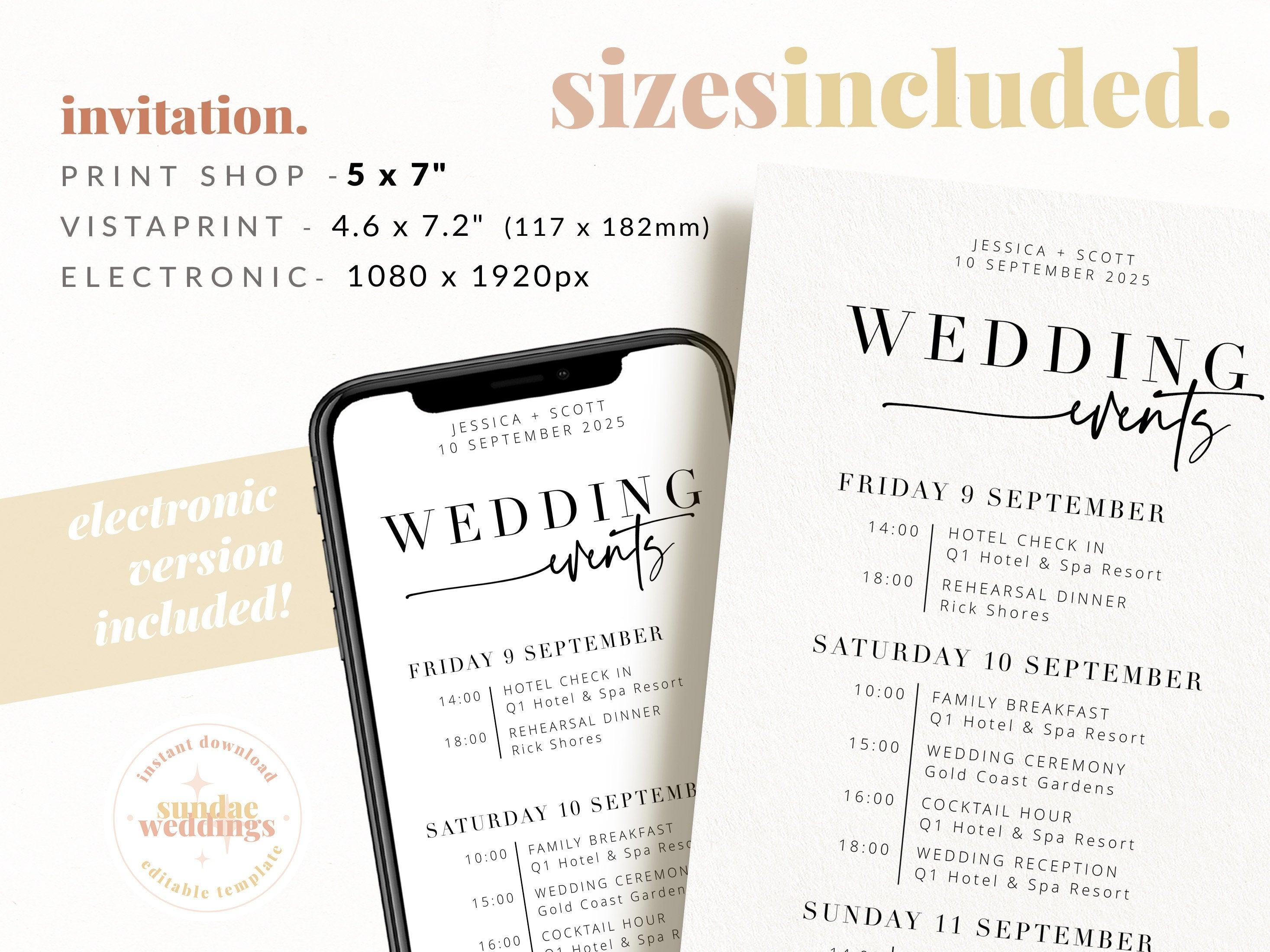 Modern Wedding Itinerary - Bribie - The Sundae Creative