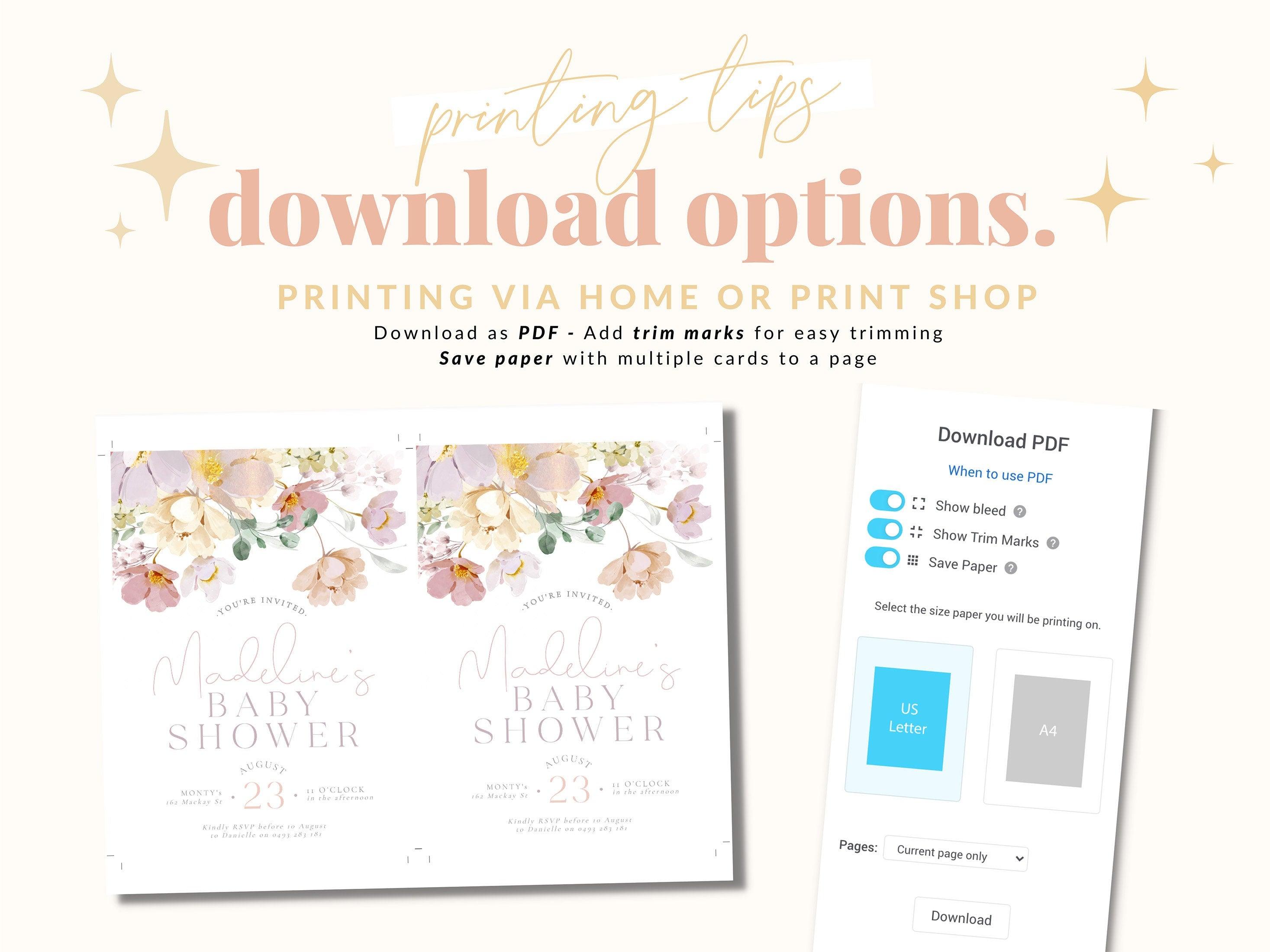 Baby Shower Invitation - Ruby - The Sundae Creative
